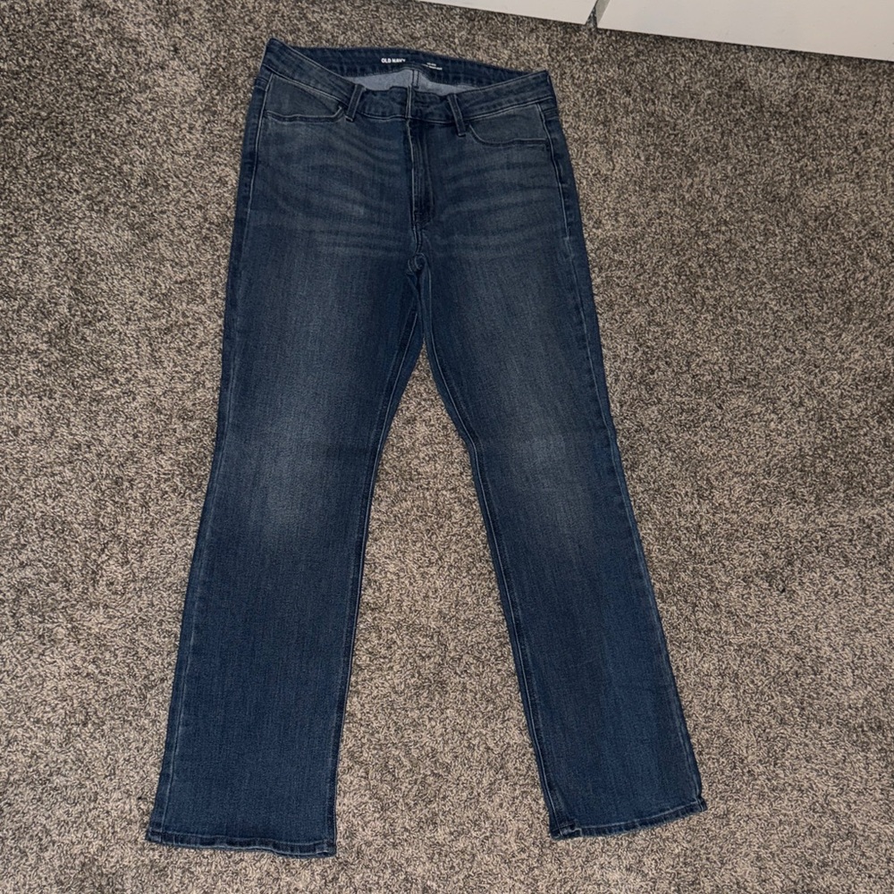 Old Navy Women's Dark Indigo Boot-Cut Jeans Size 8